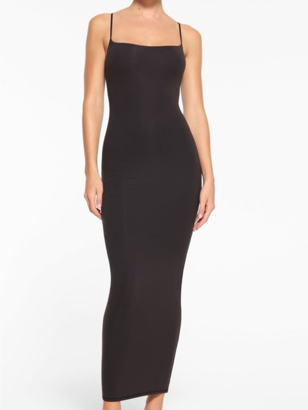 SKIMS Black Maxi fits everyone Slip Dress